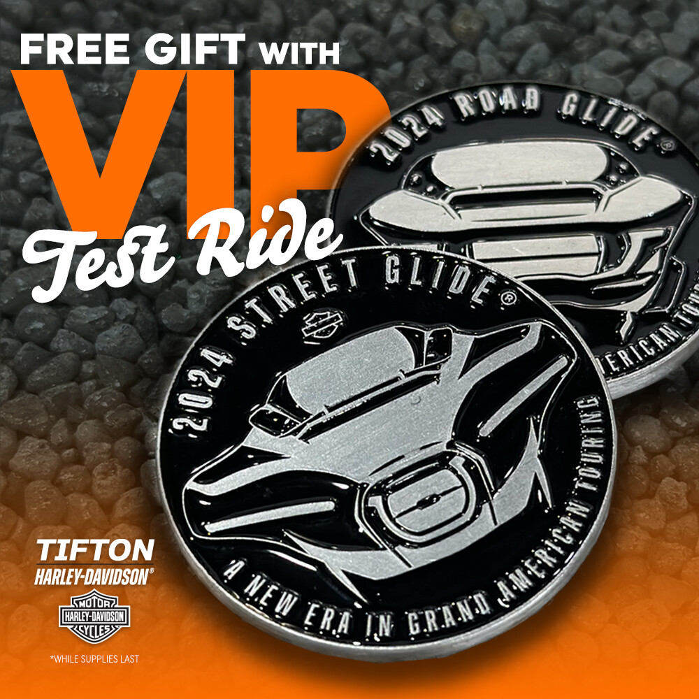 Free gift with VIP test ride.